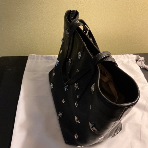 Jimmy Choo Calfskin Sasha Mini Star & Square Studded Tote - Picture 3 of 9